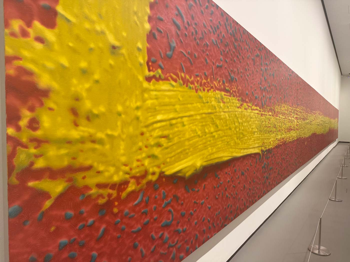 Gerhard Richter, Strich (auf Rot) , 1980