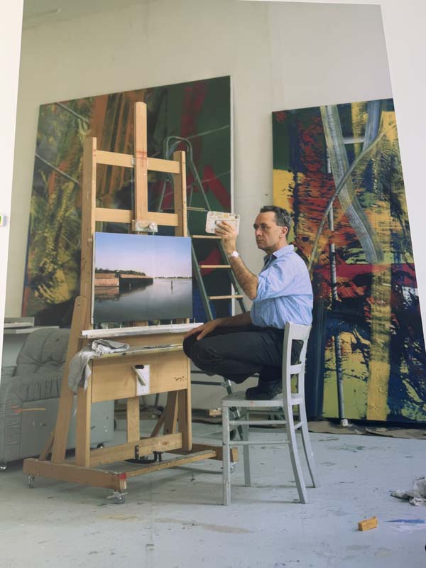 Gerhard Richter (younger in his Atelier)
